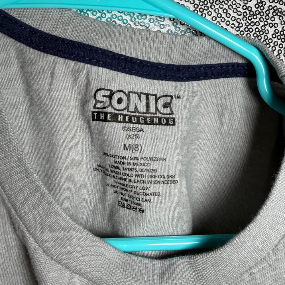 Gray Sonic the Hedgehog Kids T-Shirt - Picture 2 of 5